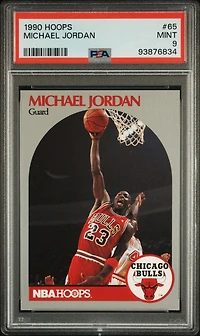 1990 Hoops 65 Michael Jordan PSA 9