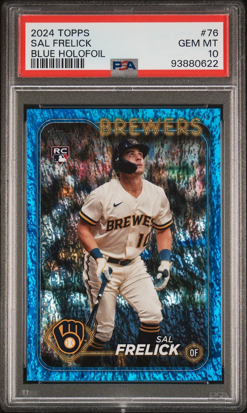 2024 Topps 76 Sal Frelick Blue Holofoil PSA 10