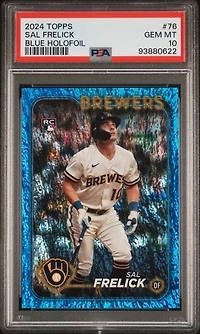 2024 Topps 76 Sal Frelick Blue Holofoil PSA 10