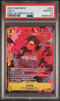 2024 One Piece Extra Booster -memorial Collection- 052 Viola Alternate Art PSA 10