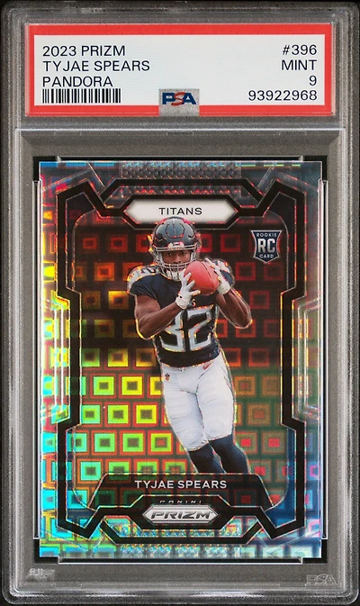 2023 Panini Prizm 396 Tyjae Spears Pandora PSA 9