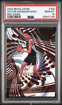2023 Panini Revolution 104 Victor Wembanyama Red Swirl PSA 10