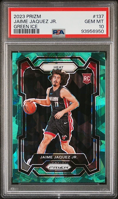 2023 Panini Prizm 137 Jaime Jaquez Jr. Green Ice PSA 10