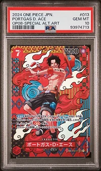 2024 One Piece Japanese Two Legends 013 Portgas D. Ace Special Alternate Art PSA 10