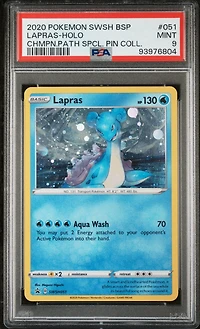 2020 Pokemon Swsh Black Star Promo 051 Lapras-holo Champion's Path Special Pin Collection PSA 9