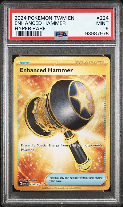 2024 Pokemon Twm En-twilight Masquerade 224 Enhanced Hammer Hyper Rare PSA 9