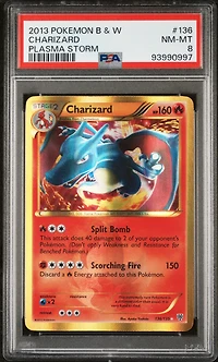 2013 Pokemon Black & White Plasma Storm 136 Charizard PSA 8