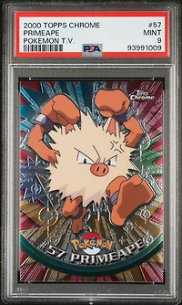 2000 Topps Chrome Pokemon T.v. 57 Primeape PSA 9