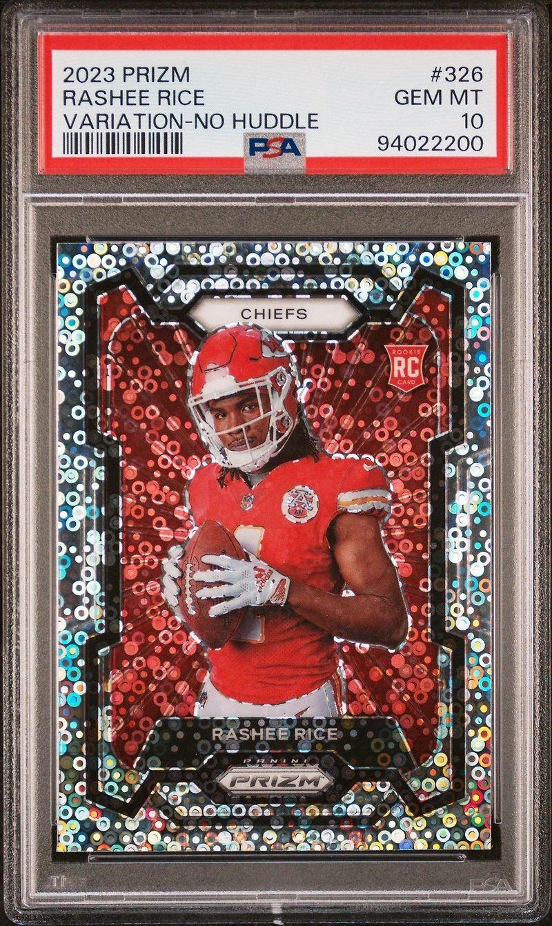 2023 Panini Prizm 326 Rashee Rice Variation-no Huddle PSA 10