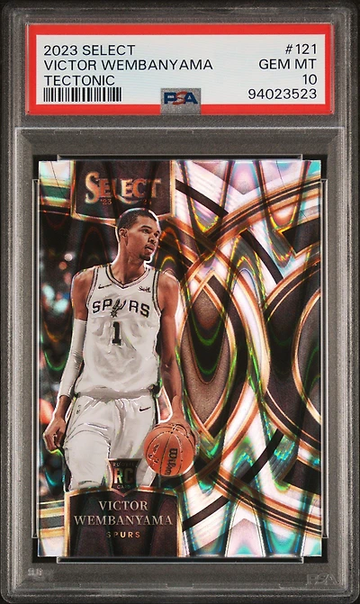 2023 Panini Select 121 Victor Wembanyama Tectonic PSA 10
