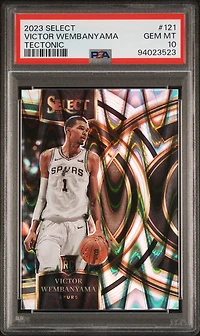 2023 Panini Select 121 Victor Wembanyama Tectonic PSA 10