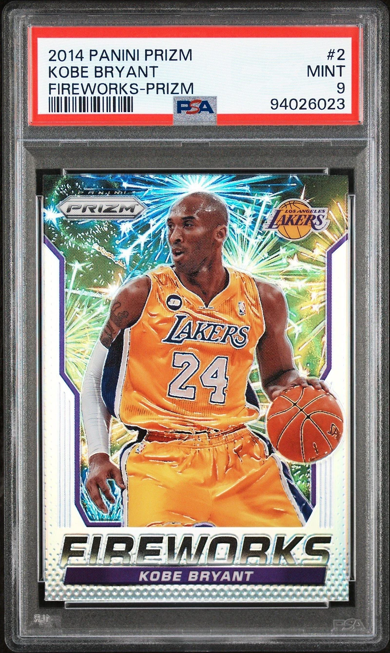 2014 Panini Prizm Fireworks 2 Kobe Bryant Prizm PSA 9