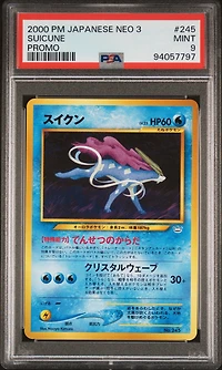 2000 Pokemon Japanese Neo 3 Promo 245 Suicune Promo PSA 9