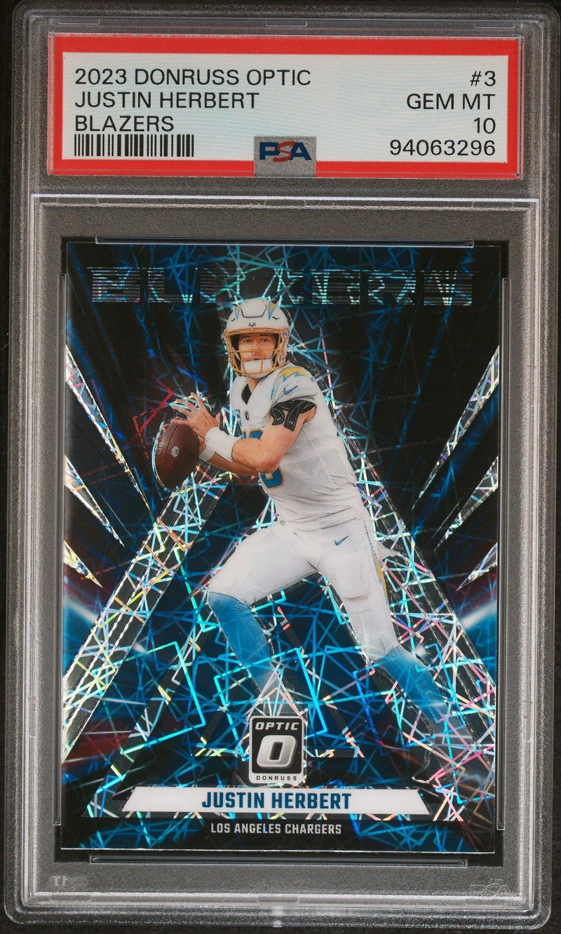 2023 Panini Donruss Optic Blazers 3 Justin Herbert PSA 10