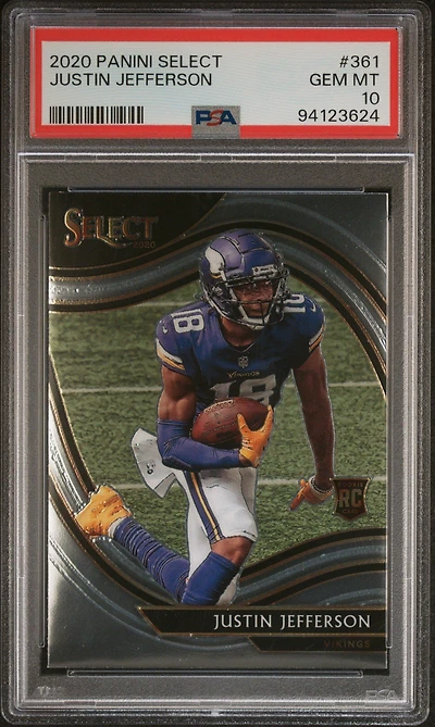 2020 Panini Select 361 Justin Jefferson PSA 10