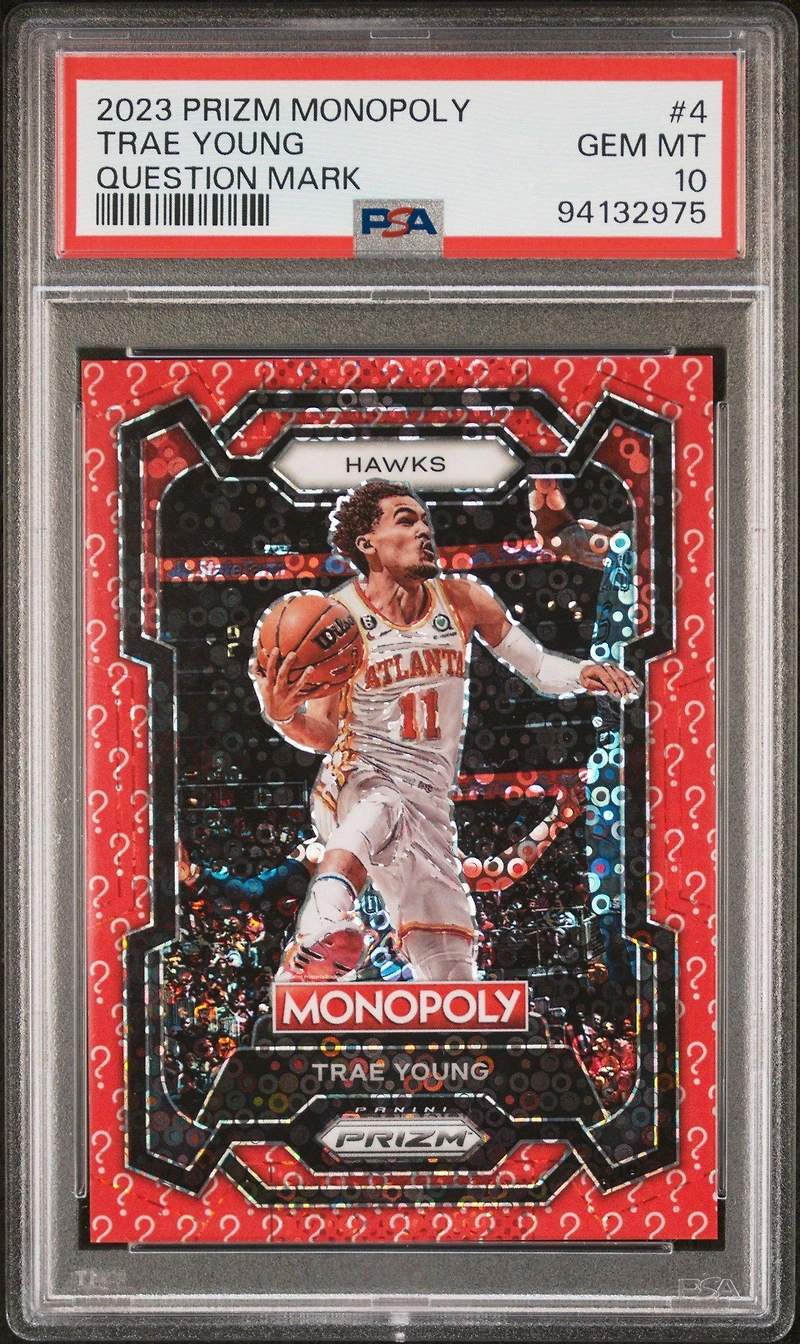 2023 Panini Prizm Monopoly 4 Trae Young Question Mark PSA 10