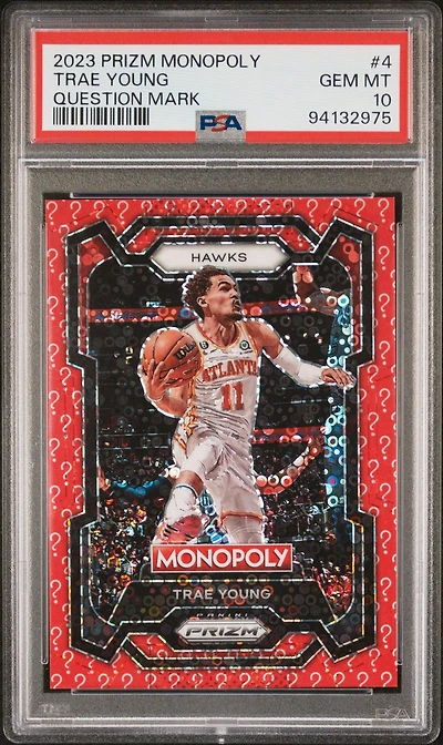 2023 Panini Prizm Monopoly 4 Trae Young Question Mark PSA 10