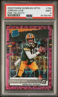 2020 Panini Donruss Optic 154 Jordan Love Pink Velocity PSA 9