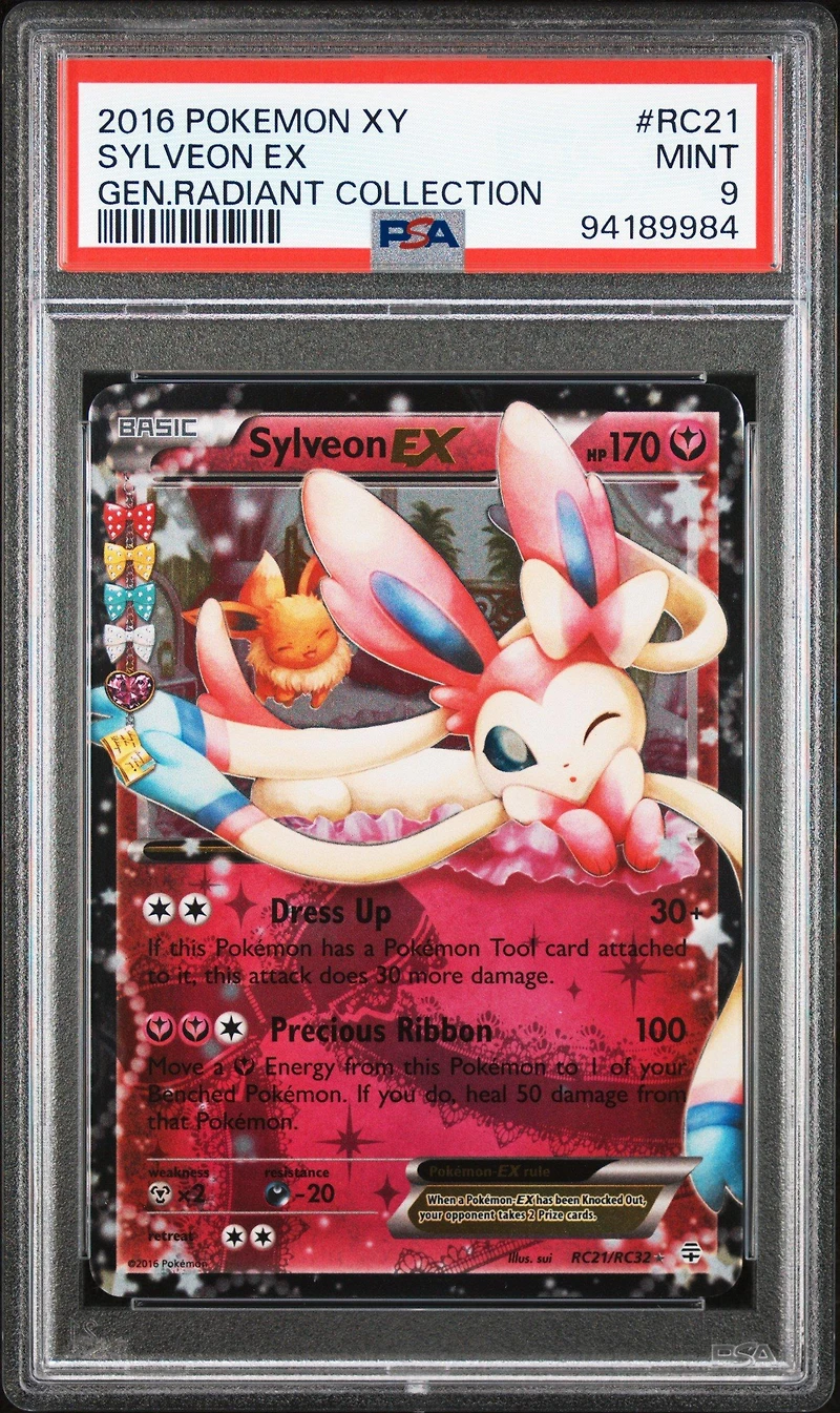 2016 Pokemon Xy Generations Radiant Collection Rc21 Sylveon Ex PSA 9
