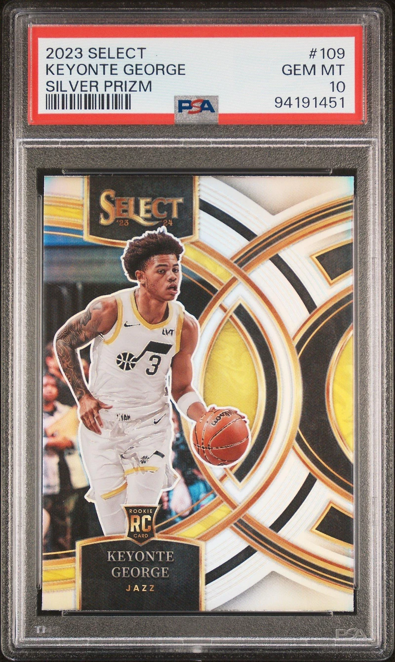 2023 Panini Select 109 Keyonte George Silver Prizm PSA 10