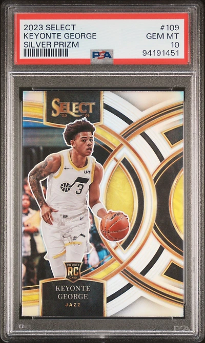 2023 Panini Select 109 Keyonte George Silver Prizm PSA 10
