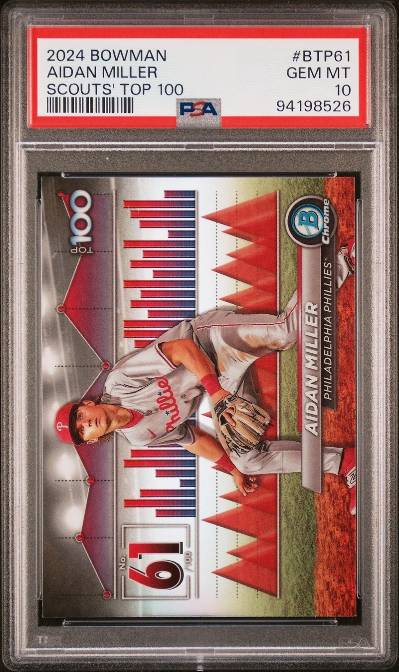 2024 Bowman Bowman Scouts' Top 100 Btp61 Aidan Miller PSA 10