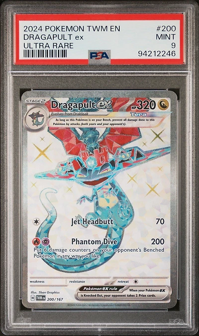 2024 Pokemon Twm En-twilight Masquerade 200 Dragapult Ex Ultra Rare PSA 9