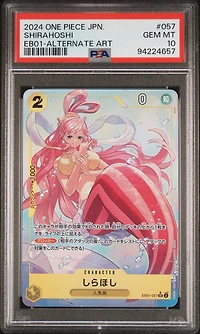2024 One Piece Japanese Eb01-extra Booster -memorial Collection- 057 Shirahoshi Alternate Art PSA 10