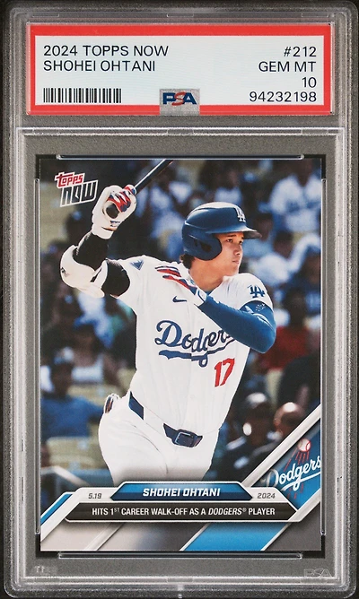 2024 Topps Now 212 Shohei Ohtani PSA 10