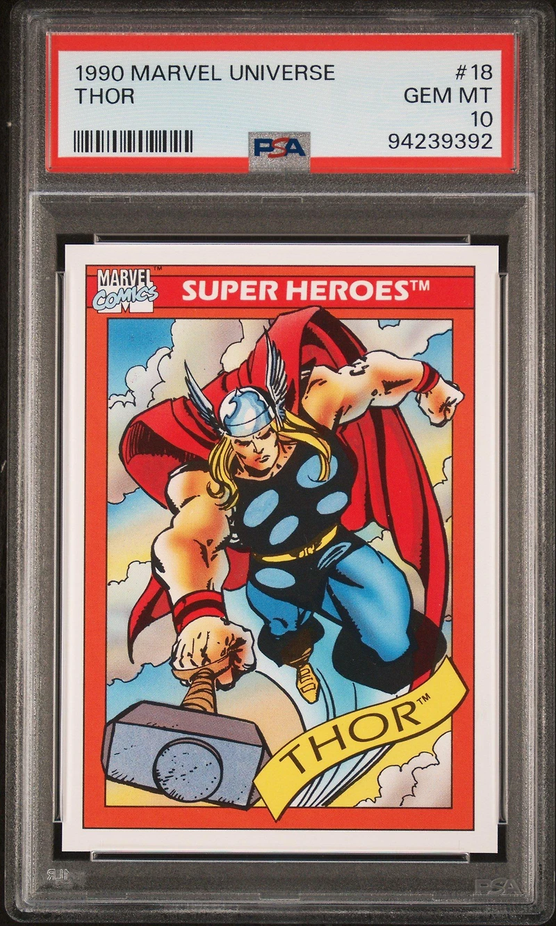 1990 Marvel Universe 18 Thor PSA 10