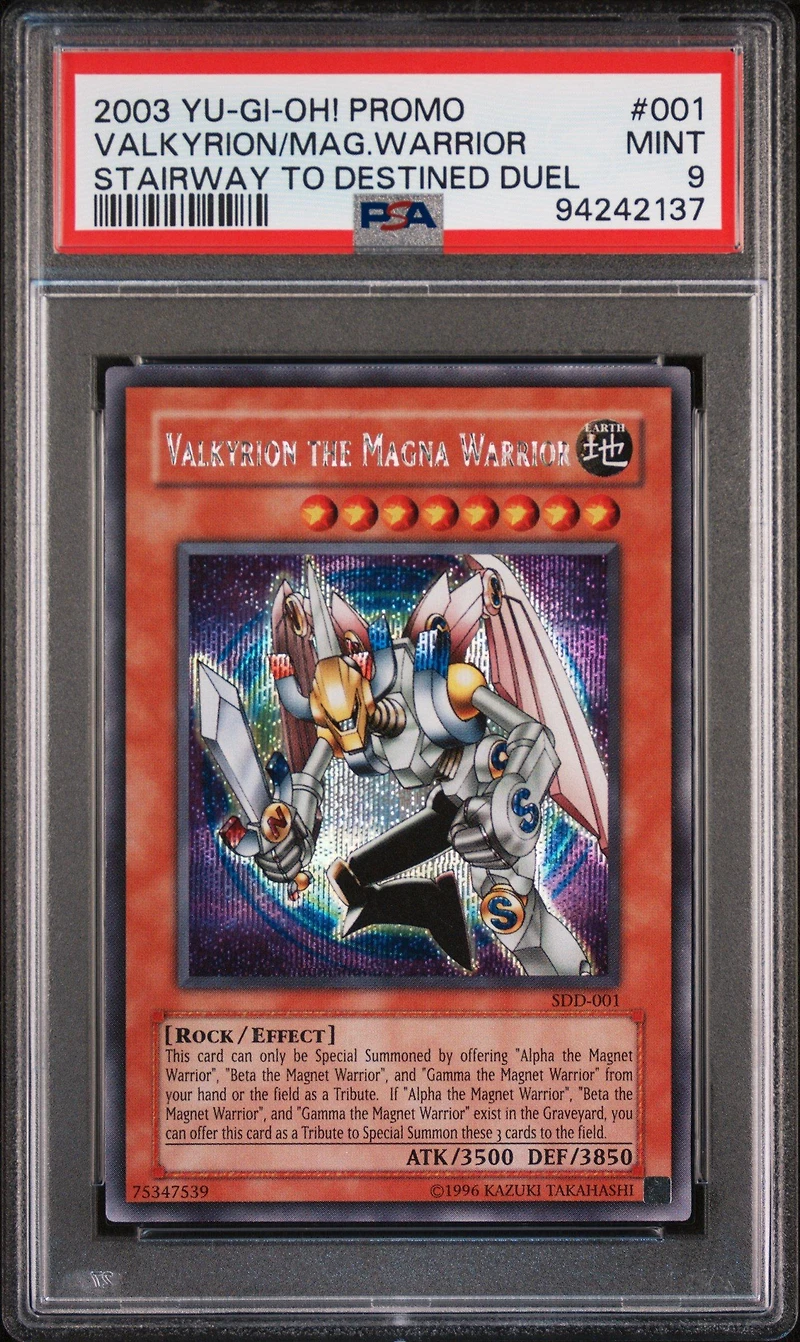 2003 Yu-gi-oh! Promo 001 Valkyrion The Magna Warrior Stairway To Destined Duel PSA 9
