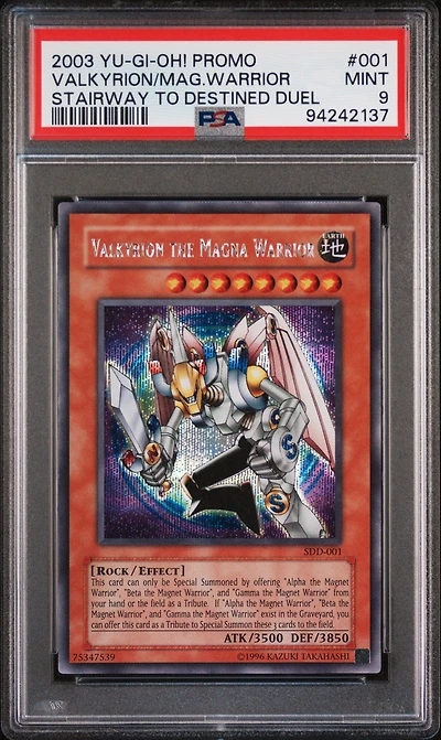 2003 Yu-gi-oh! Promo 001 Valkyrion The Magna Warrior Stairway To Destined Duel PSA 9