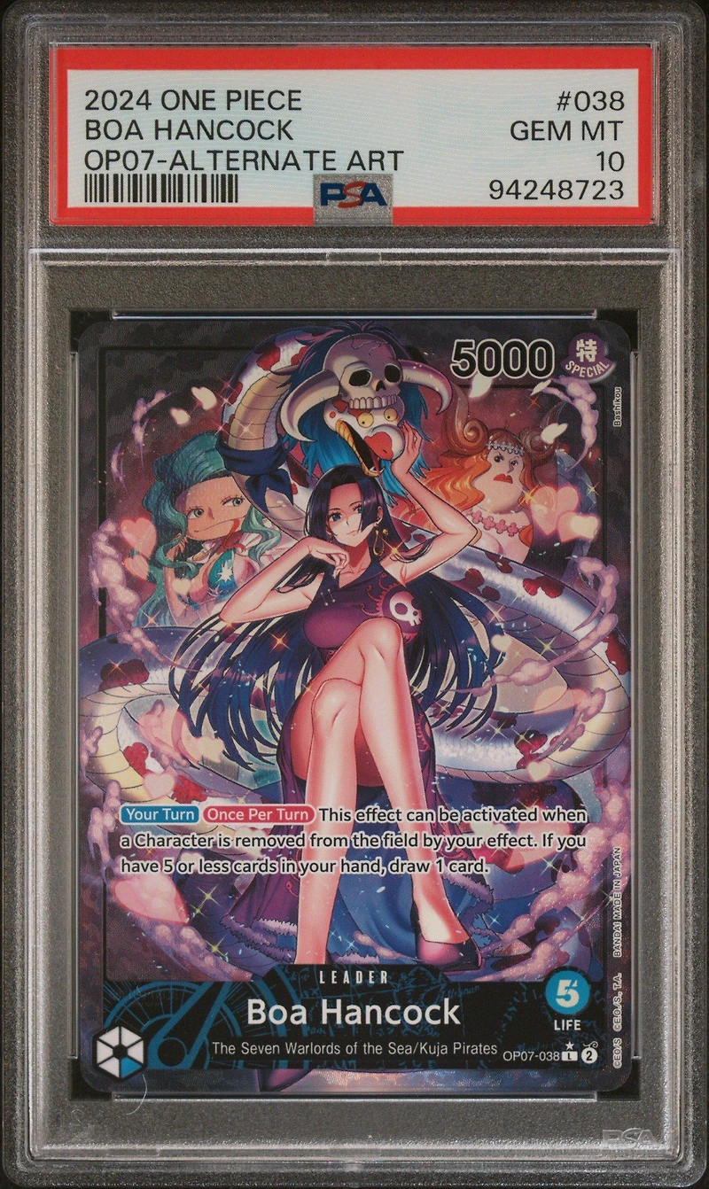 2024 One Piece Op07-500 Years In The Future Boa Hancock Alternate Art PSA 10
