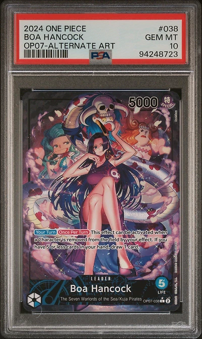 2024 One Piece Op07-500 Years In The Future Boa Hancock Alternate Art PSA 10