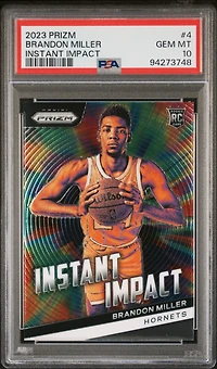 2023 Panini Prizm Instant Impact 4 Brandon Miller PSA 10