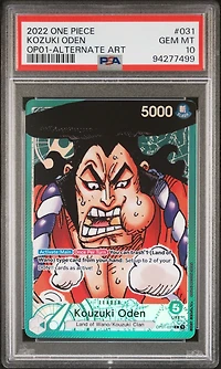 2022 One Piece Romance Dawn 031 Kozuki Oden Alternate Art PSA 10