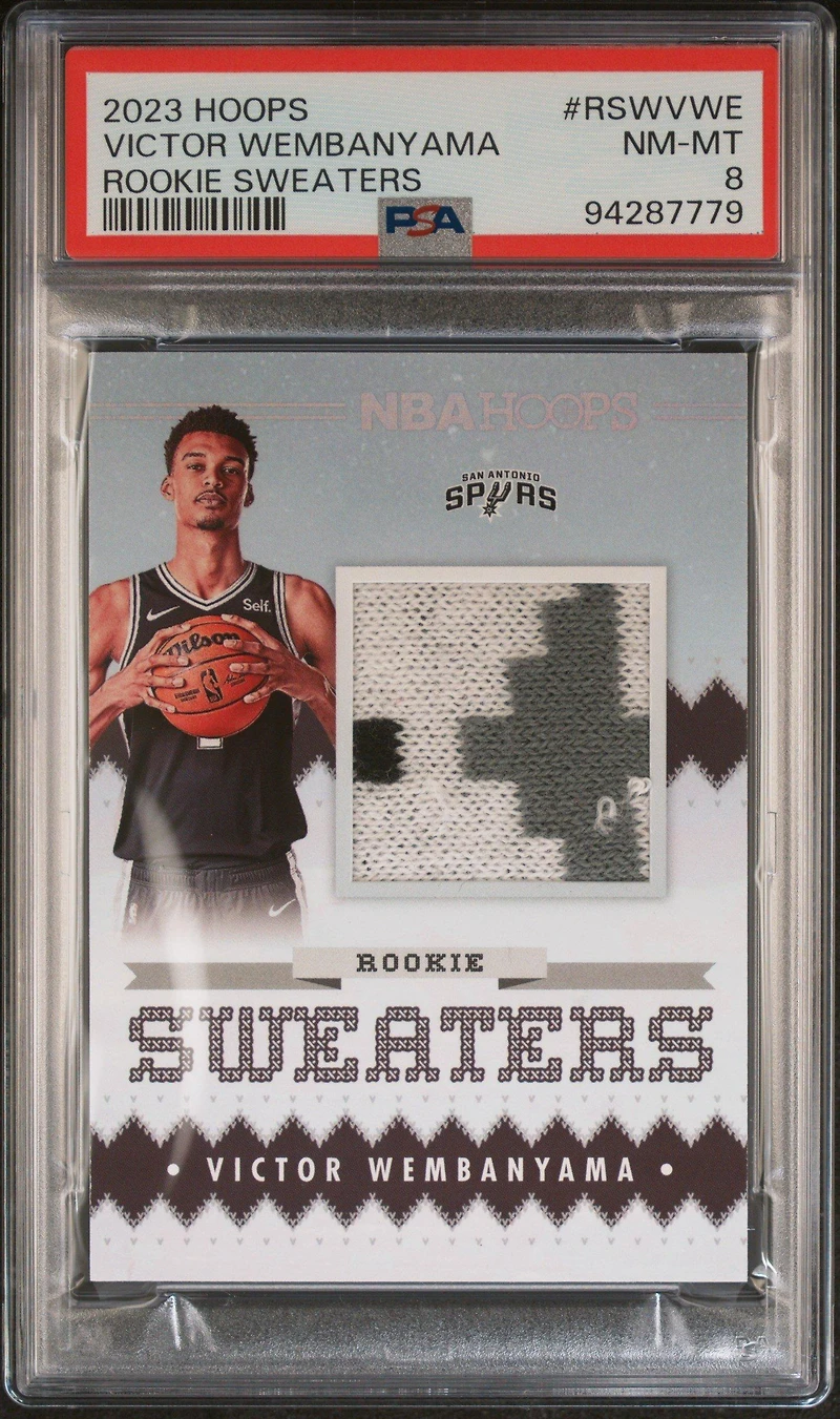 2023 Panini Nba Hoops Rookie Sweaters Rswvwe Victor Wembanyama PSA