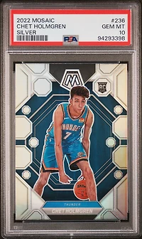 2022 Panini Mosaic 236 Chet Holmgren Silver PSA 10