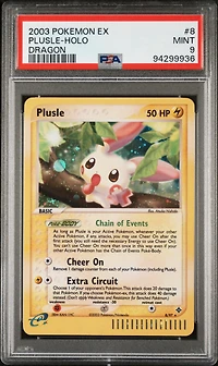 2003 Pokemon Ex Dragon 8 Plusle-holo PSA 9