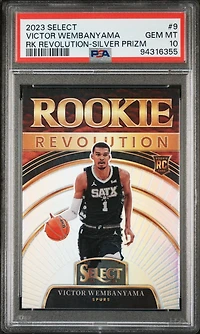 2023 Panini Select Rookie Revolution 9 Victor Wembanyama Silver Prizm PSA