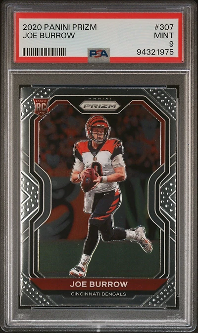 2020 Panini Prizm 307 Joe Burrow PSA 9
