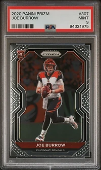 2020 Panini Prizm 307 Joe Burrow PSA 9