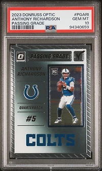 2023 Panini Donruss Optic Passing Grade Pgari Anthony Richardson PSA 10