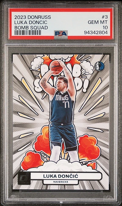 2023 Panini Donruss Bomb Squad 3 Luka Doncic PSA 10