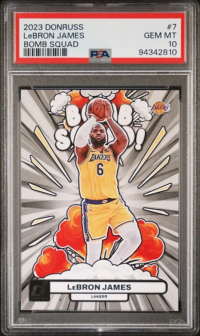 2023 Panini Donruss Bomb Squad 7 Lebron James PSA 10
