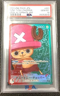 2024 One Piece Japanese Two Legends 001 Tony Tony Chopper Alternate Art PSA 10