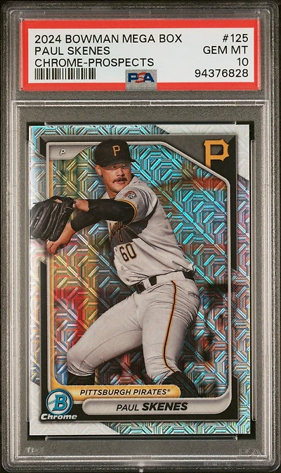 2024 Bowman Mega Box Chrome Prospects 125 Paul Skenes PSA 10