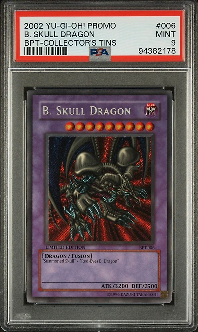 2002 Yu-gi-oh! Promo Bpt-collector's Tins 006 B. Skull Dragon PSA 9