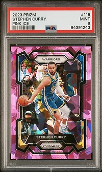 2023 Panini Prizm 119 Stephen Curry Pink Ice PSA 9