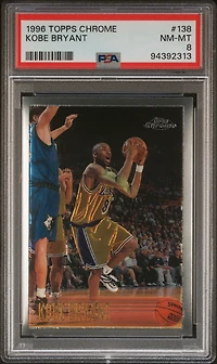 1996 Topps Chrome 138 Kobe Bryant PSA 8